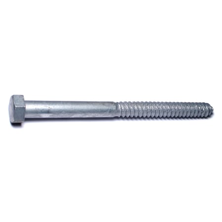 Midwest Fastener Lag Screw, 3/4 in, 10 in, Steel, Hot Dipped Galvanized Hex Hex Drive, 10 PK 08246